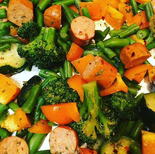 Andouille Sausage and Vegetables
